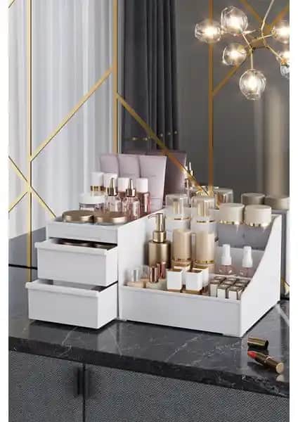 Pufwin Elegance Makyaj ve Kozmetik Düzenleyici Organizer Şık ve Kullanışlı Tasarımıyla