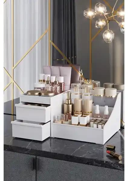 Pufwin Elegance Makyaj ve Kozmetik Düzenleyici Organizer Şık ve Kullanışlı Tasarımıyla