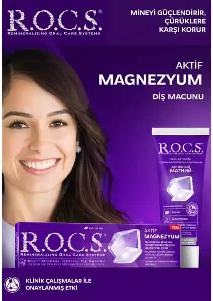 R.O.C.S. Aktif Magnezyum ile Günlük Diş Bakımında Güçlendirme ve Sağlıklı Gülüş