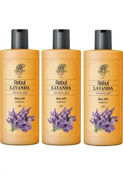 Rebul Lavanta Duş Jeli 3'lü Paket 500 ml doğal ve rahatlatıcı temizlik ürünü