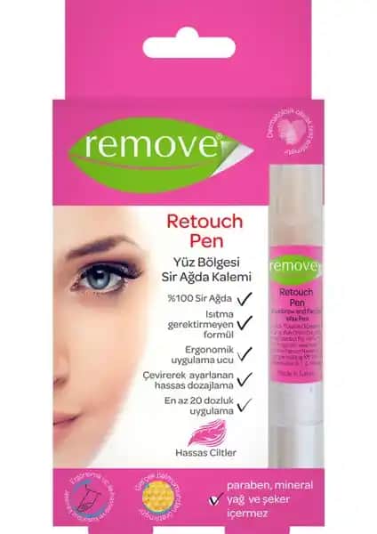 Remove Retouch Pen 4 ml: Hassas Yüz Bölgesi İçin Pratik ve Etkili Tüy Giderici Kalem