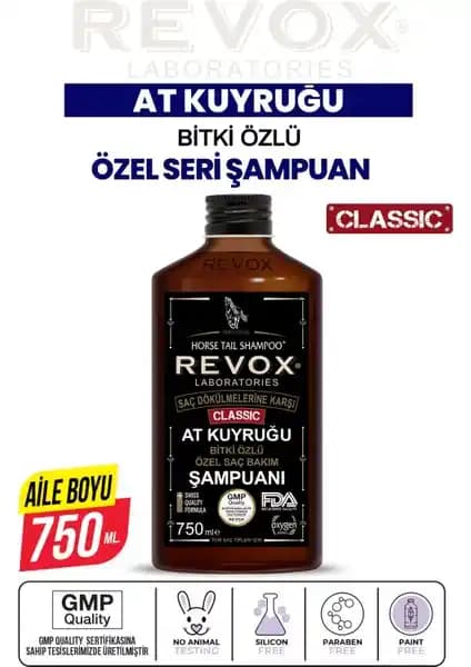 Revox At Kuyruğu Bitki Özlü Saç Bakım Şampuanı Tüm Saç Tipleri İçin Doğal Güçlendirme Çözümü