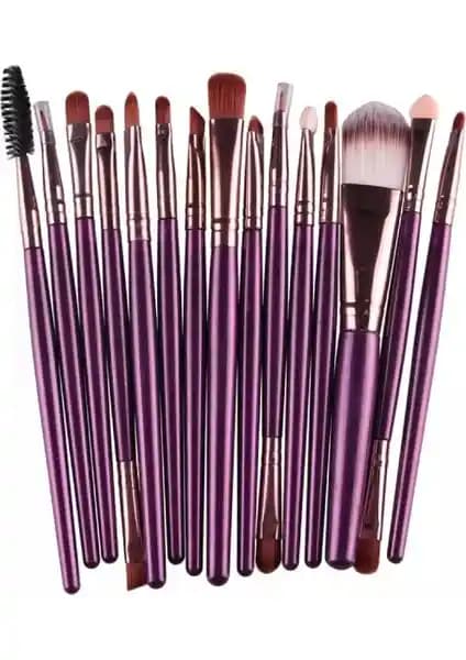 Roesia Rose Kozmetik 20'li Mor Makyaj Fırça Seti Profesyonel ve Dayanıklı Kullanım İçin