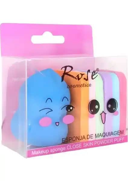 Roesia Rose Kozmetik Rose 7 Parça Makyaj Sünger Seti Kaliteli ve Çok Amaçlı Makaj Araçları