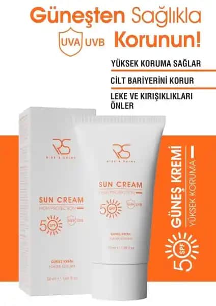 Rose & Shine Rise & Shine Güneş Kremi SPF 50+ ile Güçlü Koruma ve Hafif Kullanım