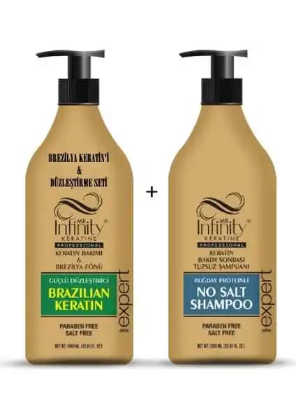 Saç Düzleştirici Keratin Bakımı ve Tuzsuz Şampuan Seti ile Sağlıklı ve Parlak Saçlar
