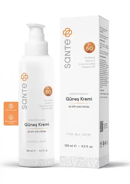 Sante Plus Güneş Kremi SPF 50+ Yüksek Koruma ve Günlük Kullanım İçin Uygun