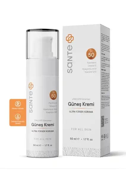 Sante Plus Su Bazlı Leke Karşıtı SPF 50+ Yüz Güneş Kremi: Yüksek Koruma ve Cilt Sağlığı