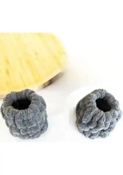 SB SizinBazar Antrasit Renkli Süper Soft Havlu Bilek Yıkama Bantları Seti