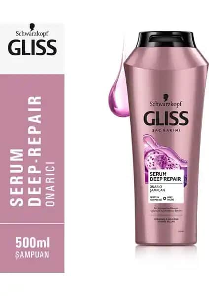 Schwarzkopf Gliss Serum Deep Repair Şampuanı ile Yıpranmış Saçlar İçin Derinlemesine Bakım ve Onarım