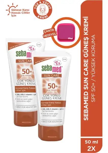 Sebamed Sun Care SPF 50+ Üçlü Güneş Koruma Seti Yüksek Koruma ve Nemlendirme Özellikleriyle