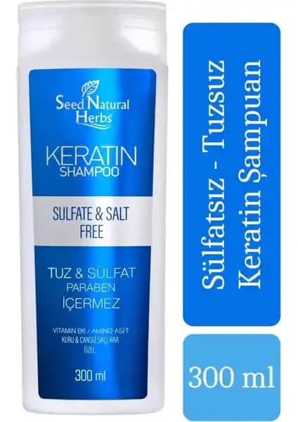 Seed Natural Herbs Sülfatsız Tuzsuz Keratin Şampuanıyla Sağlıklı ve Parlak Saçlara Kavuşun