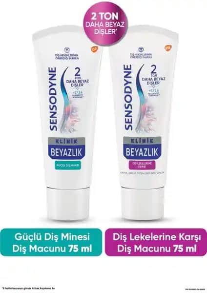 Sensodyne Klinik Beyazlık Güçlü Diş Minesi ve Çay Kahve Tüketicileri İçin Özel Diş Macunu Ürün Özellikleri