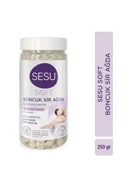 Sesu Soft Boncuk Sir Ağda 250 gr - Etkili ve Güvenilir Tüy Dönüşüm Çözümü
