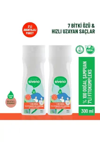 Siveno %100 Doğal Fitokompleks Şampuan Saç Dökülmesine Karşı Güçlü ve Çevre Dostu Çözüm