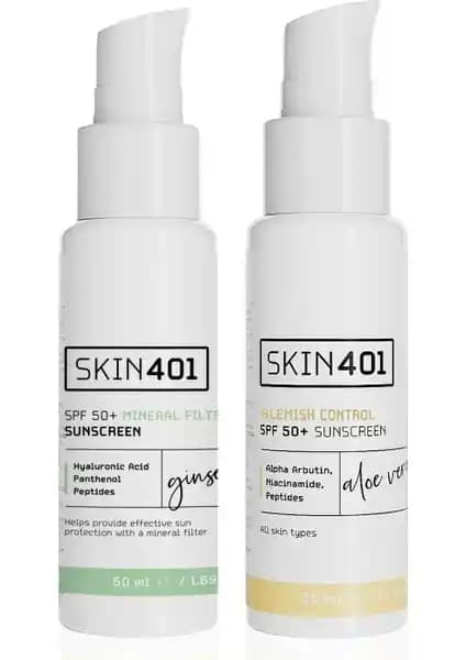 Skin401 Mineral Filtre ve Leke Karşıtı Güneş Kremi Seti: Yüksek Koruma ve Cilt Sağlığı İçin Uygun