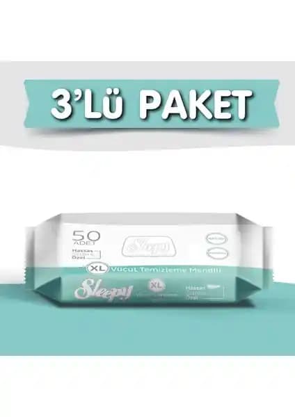 Sleepy Hassas Ciltler İçin Yu<muş>ak Vücut Temizleme Mendili Günlük Hijyen ve Konfor Sağlar