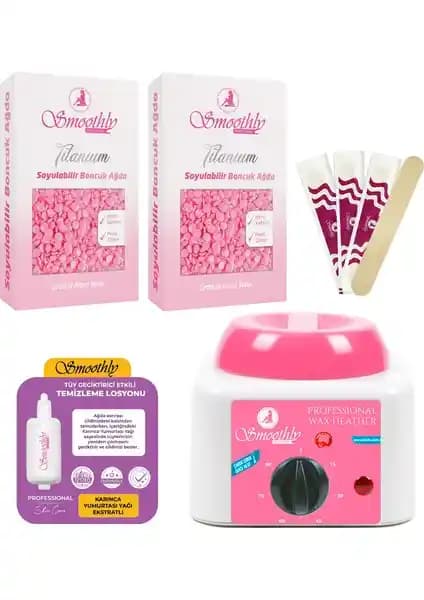 Smoothly 2 Adet 250gr Soyulabilen Boncuk Ağda Seti Profesyonel ve Pratik Cilt Bakım Çözümü