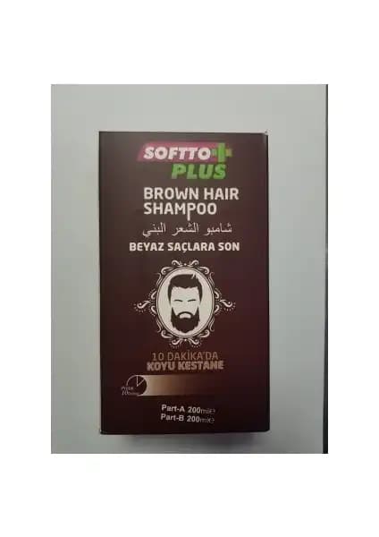Softto Plus Koyu Kestane Şampuanı Beyaz Saçlar İçin Doğal Renk Düzenleyici Ürün
