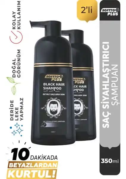 Softto Plus Saç Siyahlaştırıcı Şampuan: Doğal ve Kalıcı Siyah Saç Rengi Sağlayan Ürün
