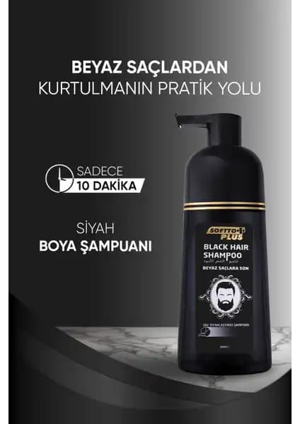 Softto Plus Siyah Saç Şampuanı Beyazları Hızlı ve Doğal Siyaha Çevirir