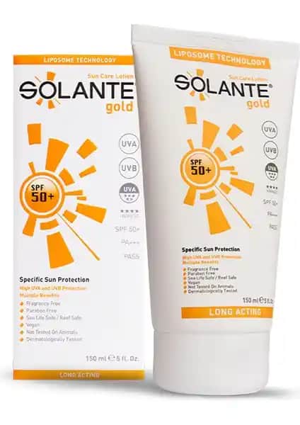 Solante Gold SPF 50+ Hassas Ciltler İçin Yüksek Koruma ve Nemlendirme Sunan Güneş Kremi