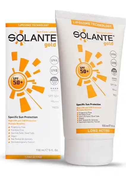Solante Gold SPF 50+ Hassas Ciltler İçin Yüksek Koruma ve Nemlendirme Sunan Güneş Kremi