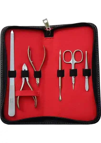 Solingen Profesyonel Bileyli Manikür Seti Siyah HB 4310 – Dayanıklı ve Şık Tasarım