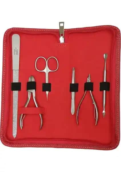 Solingen Tam Profesyonel Manikür Seti HB 4333 Kırmızı - Estetik ve Dayanıklı Tasarım