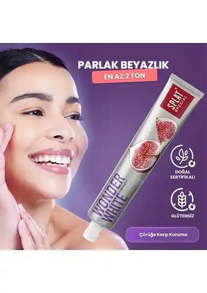 SPLAT Wonder White İncir Özlü Diş Macunu: Günlük Temizlik ve Ferahlık Sağlayan Doğal Çözüm