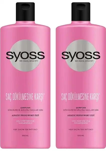 Syoss 500 ml 2'li Şampuan Saç Dökülmesine Karşı Güçlendirici ve Doğal Formül