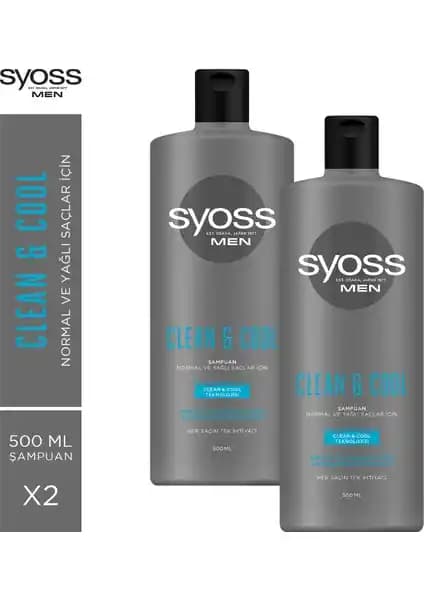 Syoss Men Clean & Cool Erkekler İçin Ferahlatıcı ve Arındırıcı Şampuan 500 ml