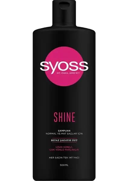 Syoss Shine Mat ve Normal Saçlar İçin Parlaklık ve Bakım Sağlayan Doğal Şampuan