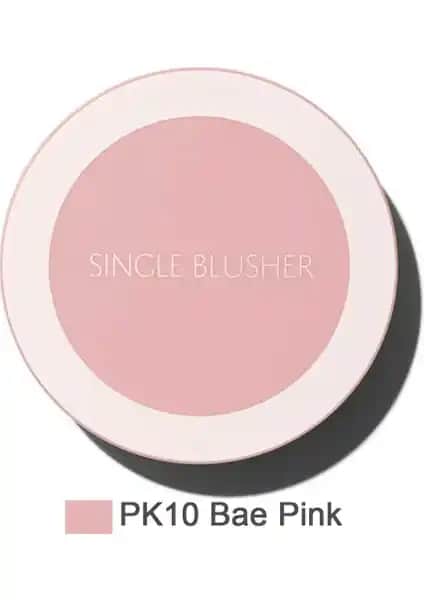 The Saem Single Blusher Bae Pink: Doğal ve Parlak Makyaj İçin Yüksek Kaliteli Allık