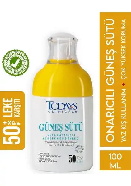 Todays Clinicals Güneş Sütü 50+ SPF Yüksek Koruma ve Gelişmiş Formülasyon Özellikleri
