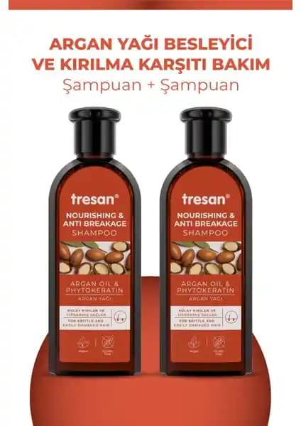 Tresan Argan Yağı Şampuanı Kuru ve Yıpranmış Saçlar İçin Doğal Güçlendirici Bakım