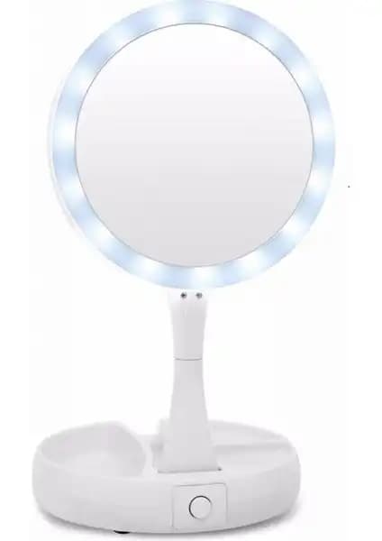 TriLine LED Işıklı 10X Katlanabilir Çift Taraflı USB Makyaj Aynası İnceleme ve Kullanıcı Yorumları