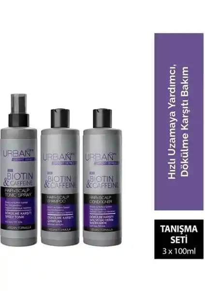 Urban Care Expert Biotin & Kafein Seyahat Seti: Saç Sağlığını Destekleyen Pratik Bakım Çözümü