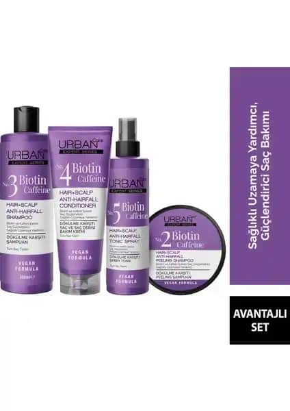 Urban Care Expert Biotin ve Kafein Saç Bakım Seti Sağlıklı ve Hızlı Saç Uzaması İçin Etkili Çözüm