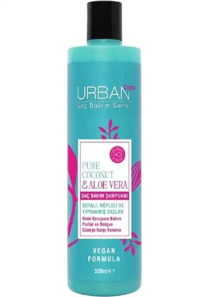 Urban Care Pure Coconut Aloe Vera Saç Bakım Şampuanı: Doğal ve Renk Koruyucu Saç Temizliği