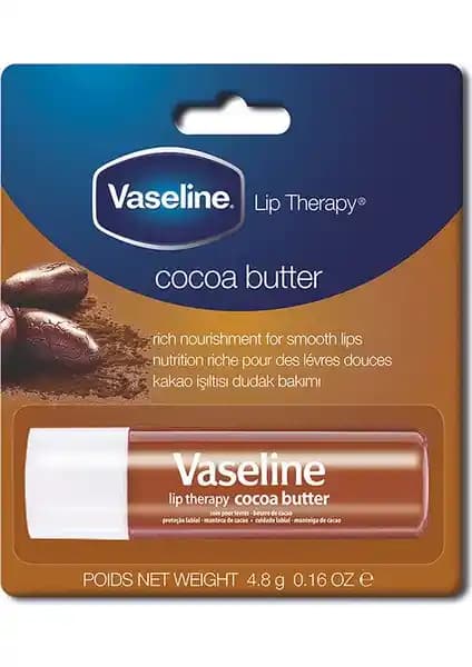 Vaseline Cocoa Butter Dudak Balmı: Nemlendirici ve Koruyucu Dudak Bakım Ürünü