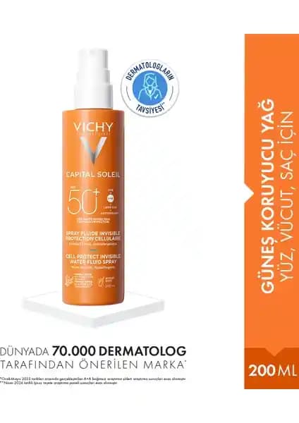 Vichy Capital Soleil SPF 50+ Güneş Koruyucu Sprey: Yüksek Koruma ve Hafif Formül Özellikleri