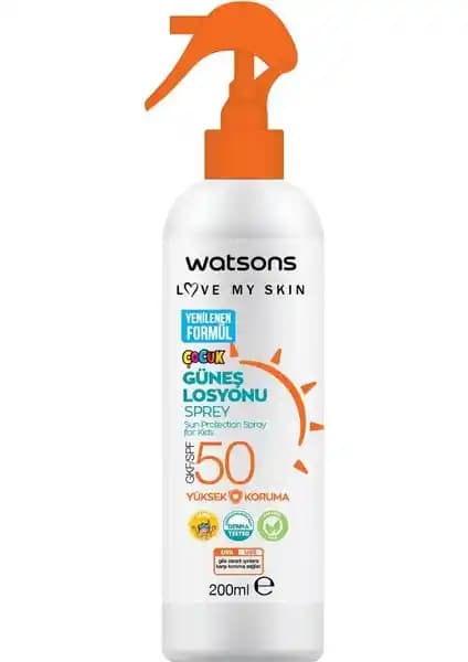 Watsons Çocuk Güneş Losyonu Trigger Sprey SPF 50: Güvenli ve Pratik Güneş Koruma Ürünü