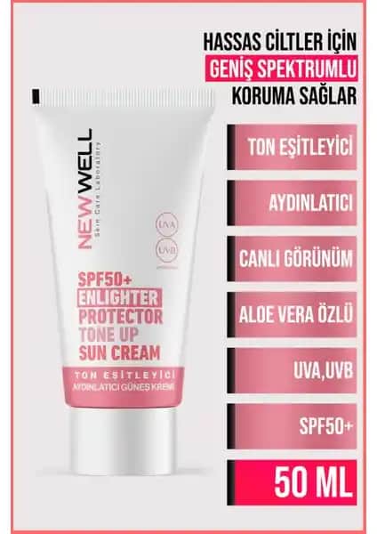 Well SPF50+ Pembe Yüz Güneş Kremi: Yüksek Koruma ve Cilt Parlaklığı Sağlayan Formül