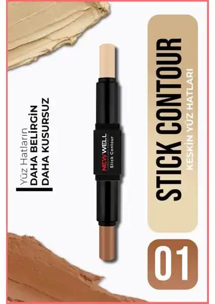 Well Stick Contour No 01: Çok Fonksiyonlu Doğal Görünüm Sağlayan Makyaj Kalemi