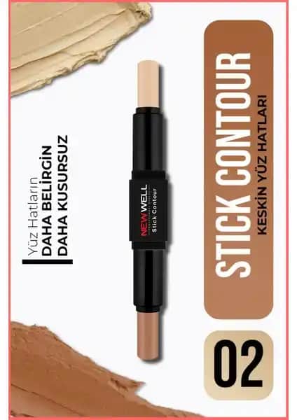 Well Stick Contour No 02 ile doğal ve kalıcı makyaj uygulamaları
