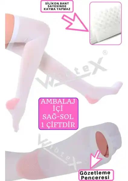 Wibtex Ameliyat Çorabı Diz Üstü Anti-Emboli Güvenli ve Konforlu Destek Ürünü