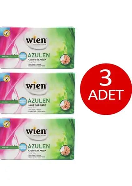 Wien Kalıp Sir Ağda Azulen 3'lü Hassas Ciltler İçin Etkili ve Kolay Kullanımlı Ağda Seti