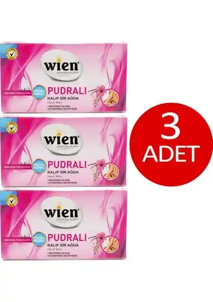 Wien Kalıp Sir Ağda Pudralı 3'lü Seti Profesyonel ve Ev Kullanımı İçin Uygun Gelişmiş Ağda Çözümü