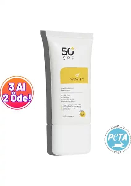 Wiwify Leke Karşıtı ve Güneş Koruyucu Krem SPF 50+ ile Cilt Koruma ve Parlaklık